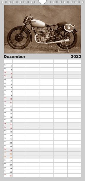 Produktbild: Familienplaner Motorrad Oldtimer aus &Ouml;sterreich (Wandkalender 2022 , 21 cm x 45 cm, hoch)
