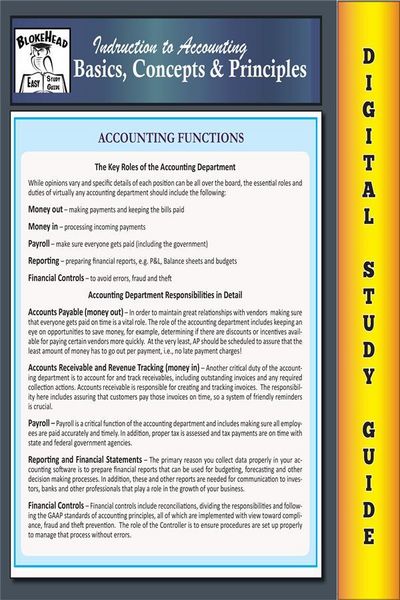 Produktbild: Accounting Basics, Concepts & Principles (Blokehead Easy Study Guide)