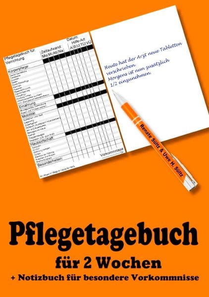 Produktbild: Pflegetagebuch f&uuml;r 2 Wochen - inkl. Notizbuch