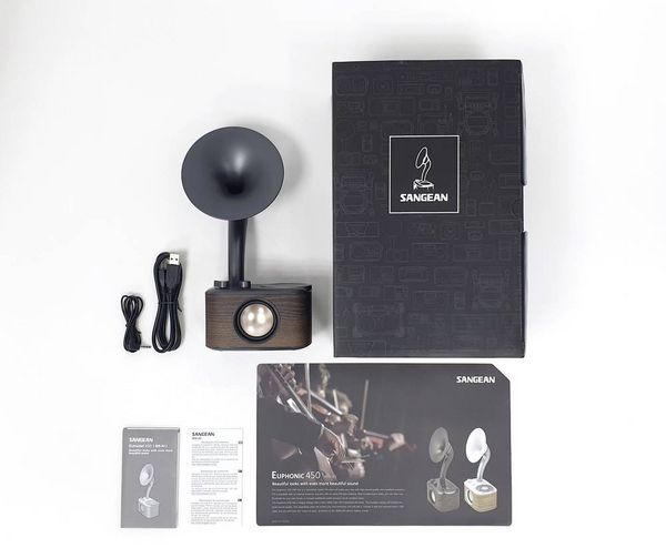 Produktbild: Sangean WR-45 Black Tischradio UKW AUX, Bluetooth&reg; wiederaufladbar Schwarz