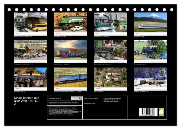 Produktbild: Modellbahnen aus aller Welt - H0, N, Z (Tischkalender 2026 DIN A5 quer), CALVENDO Monatskalender