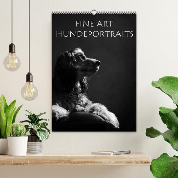 Produktbild: Fine Art Hundeportraits (Wandkalender 2026 DIN A2 hoch), CALVENDO Monatskalender