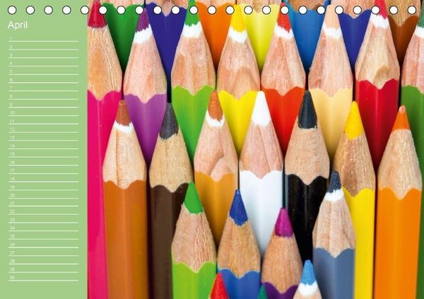 Produktbild: Die bunte Welt der Stifte - Geburtstagskalender (Tischkalender immerw&auml;hrend DIN A5 quer)