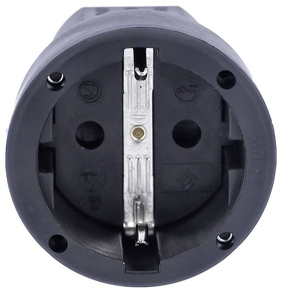 Produktbild: AS Schwabe 62225 Schutzkontaktkupplung PVC 230V Schwarz IP20