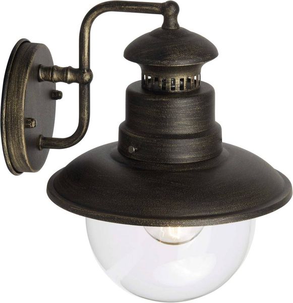 Brilliant Artu 96128/86 Außenwandleuchte Energiesparlampe, LED E27 53W Schwarz, Gold