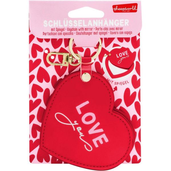 Produktbild: Schl&uuml;sselanh&auml;nger mit Spiegel mit Motiv "Love"