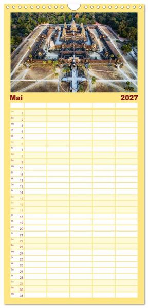 Produktbild: Familienplaner 2027 - Faszinierendes Asien - Eine Kulturreise in den Fernen Osten mit 5 Spalten (Wandkalender, 21 x 45 cm) CALVENDO