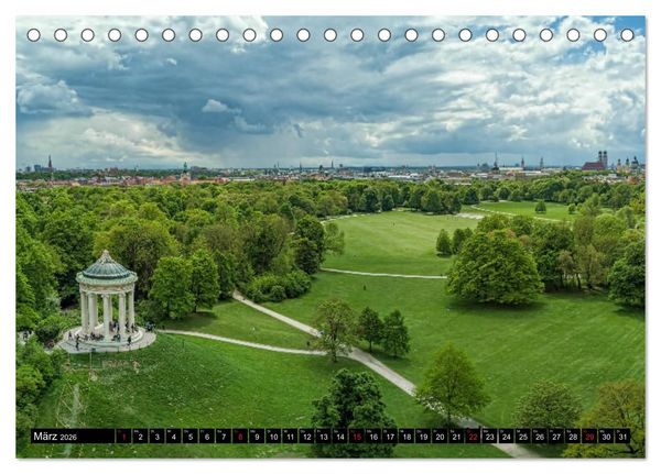 Produktbild: Mein M&uuml;nchen aus der Luft (Tischkalender 2026 DIN A5 quer), CALVENDO Monatskalender