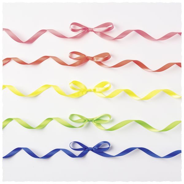 Produktbild: FOLIA Bastelartikel Satinb&auml;nder Neon, 5 Farben &agrave; 10mm x 4 Meter sortiert