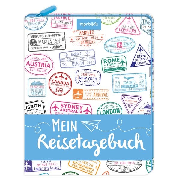 Produktbild: Mein Reise-Tagebuch - Eintragbuch mit Rei&szlig;verschluss