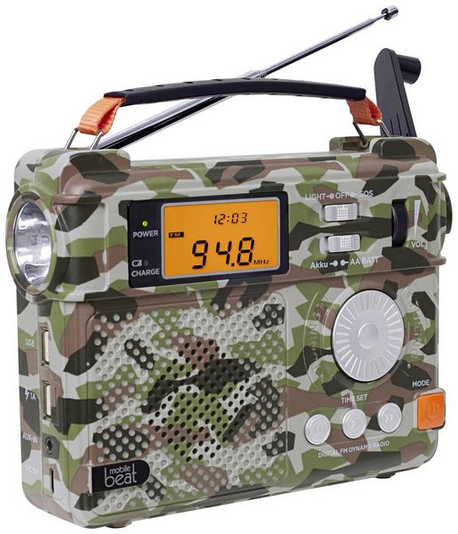 Produktbild: Silva Schneider SOS 223 BT Notfallradio UKW, MW, KW Notfallradio, AUX, KW, UKW, MW, USB Handkurbel, Leselampe, wiederaufladbar