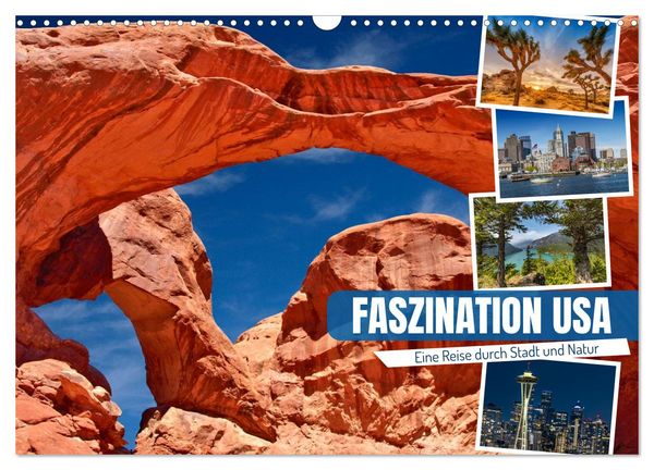 Produktbild: Faszination USA - Eine Reise durch Stadt und Natur (Wandkalender 2026 DIN A3 quer), CALVENDO Monatskalender
