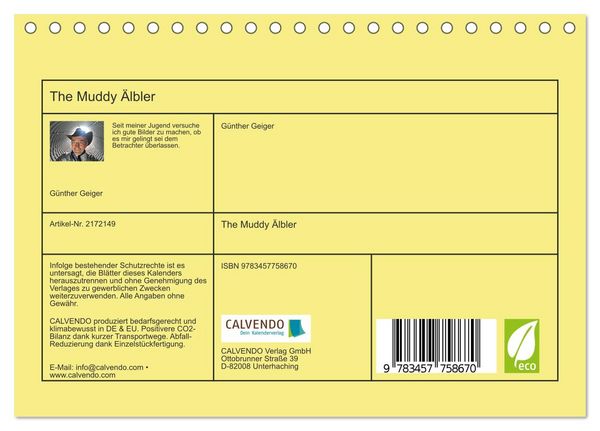 Produktbild: The Muddy &Auml;lbler (Tischkalender 2026 DIN A5 quer), CALVENDO Monatskalender