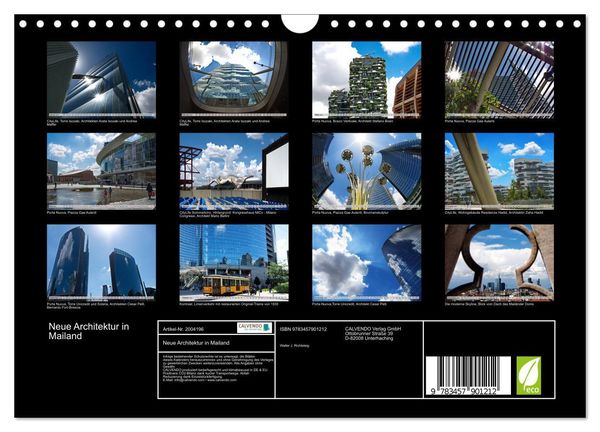 Produktbild: Neue Architektur in Mailand (Wandkalender 2026 DIN A4 quer), CALVENDO Monatskalender