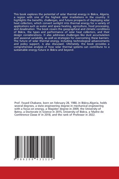 Produktbild: Renewable energy in arid regions: solar heat collectors in Biskra