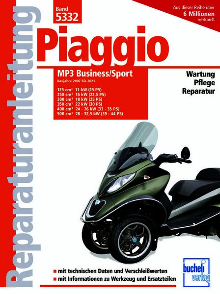 Piaggio MP3 Business/Sport, Taschenbuch von Christoph Pandikow, Bucheli, 978-3-7168-2336-1