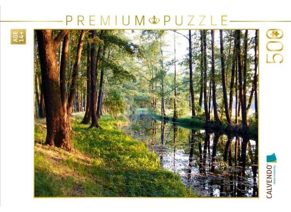 CALVENDO Puzzle Fließ im Spreewald | 500 Teile Lege-Größe 48 × 36 cm Foto-Puzzle für Erwachsene