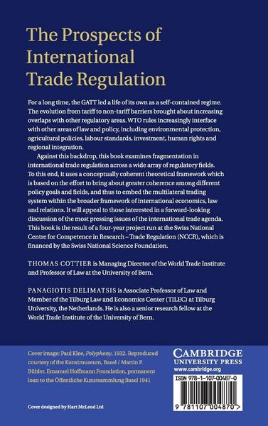 Produktbild: The Prospects of International Trade Regulation
