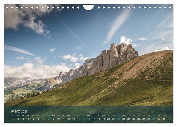 Produktbild: die dolomiten (Wandkalender 2026 DIN A4 quer), CALVENDO Monatskalender