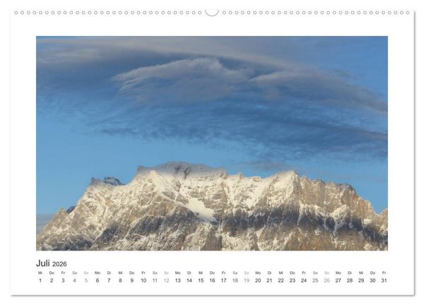 Produktbild: Die sch&ouml;nsten Gipfel der Alpen - Giganten aus Fels und Eis (Wandkalender 2026 DIN A2 quer), CALVENDO Monatskalender