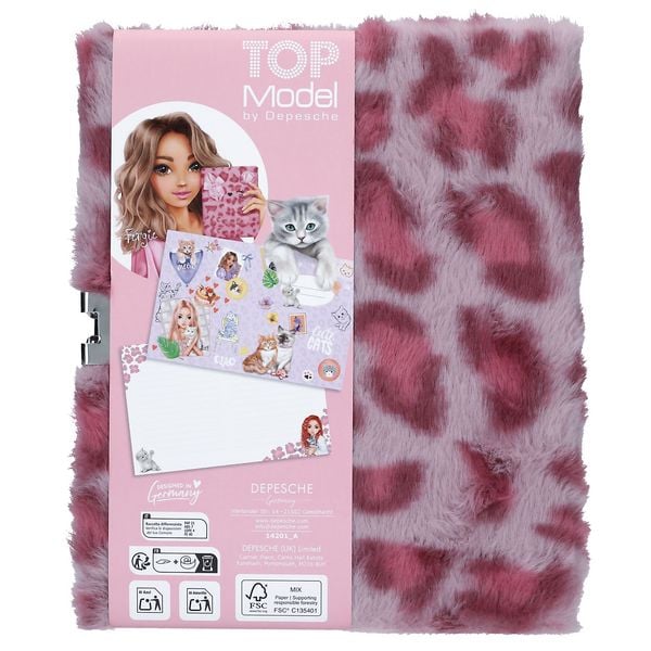 Produktbild: DEPESCHE TOPModel Tagebuch COSY CAT mit Schloss rosa