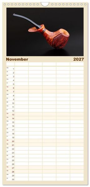 Produktbild: Familienplaner 2027 - Pfeifenwelten mit 5 Spalten (Wandkalender, 21 x 45 cm) CALVENDO