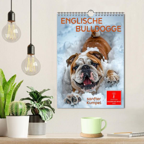 Produktbild: Englische Bulldogge - sanfter Kumpel (Wandkalender 2026 DIN A4 hoch), CALVENDO Monatskalender