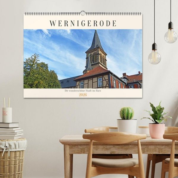Produktbild: Wernigerode, die wundersch&ouml;ne Stadt im Harz (Wandkalender 2026 DIN A2 quer), CALVENDO Monatskalender