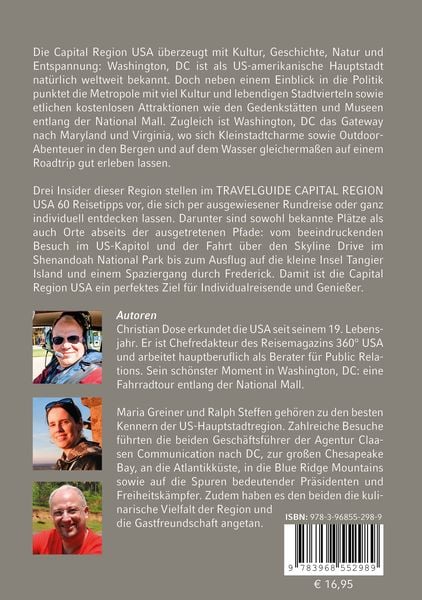 Produktbild: USA - Capital Region TravelGuide