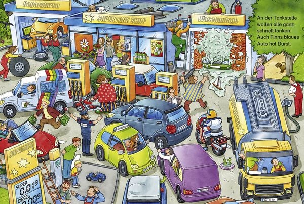 Produktbild: Mein Wimmel-Wendebuch - Finde den kleinen Dino! / Finde das blaue Auto!