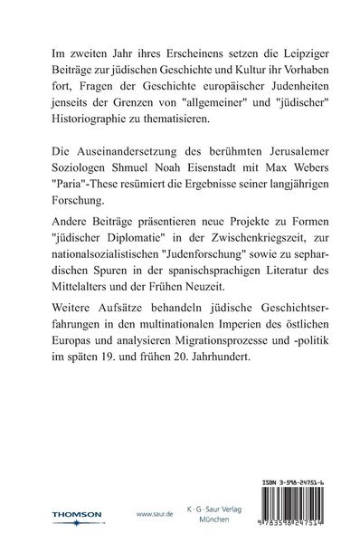 Produktbild: Leipziger Beitr&auml;ge zur j&uuml;dischen Geschichte und Kultur / 2004