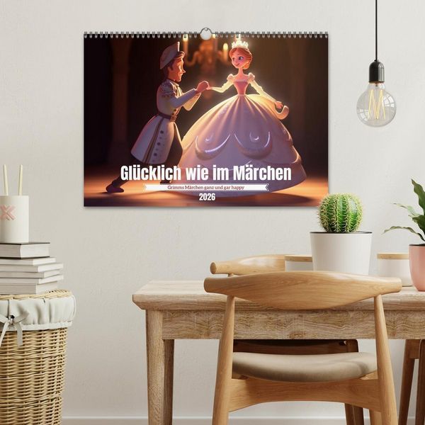 Produktbild: Gl&uuml;cklich wie im M&auml;rchen (Wandkalender 2026 DIN A3 quer), CALVENDO Monatskalender