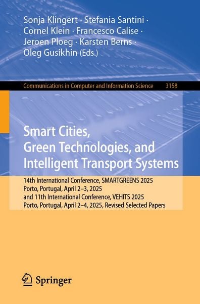Produktbild: Smart Cities, Green Technologies, and Intelligent Transport Systems
