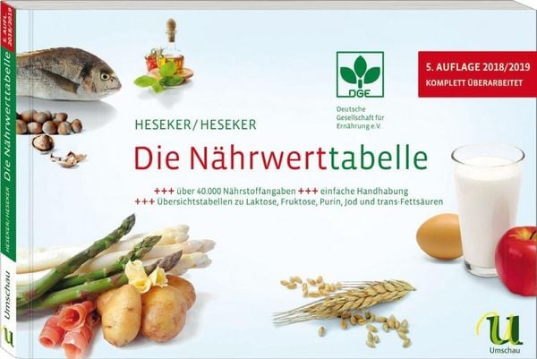 Produktbild: Heseker, H: N&auml;hrwerttabelle 2018/2019