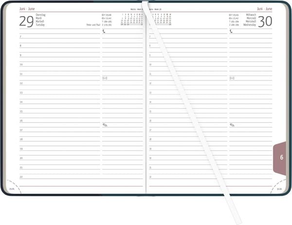Produktbild: Buchkalender Premium Water t&uuml;rkis-blau A5 2027