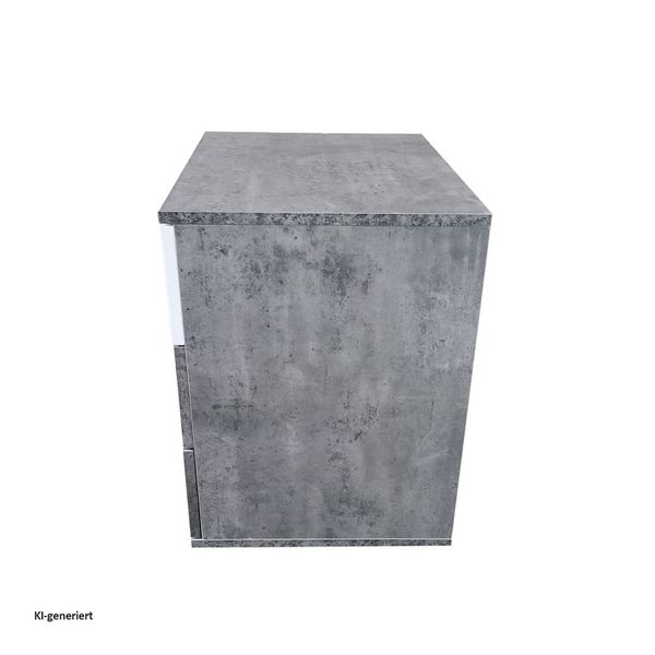 Produktbild: HTI-Living Nachtkommode 3 Schubladen Nina Beton Wei&szlig; Nachtkommode 3 Schubladen Nina Beton Wei&szlig;