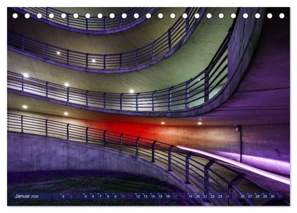 Produktbild: Funktion und &Auml;sthetik - Architektur f&uuml;r Mobilit&auml;t (Tischkalender 2026 DIN A5 quer), CALVENDO Monatskalender