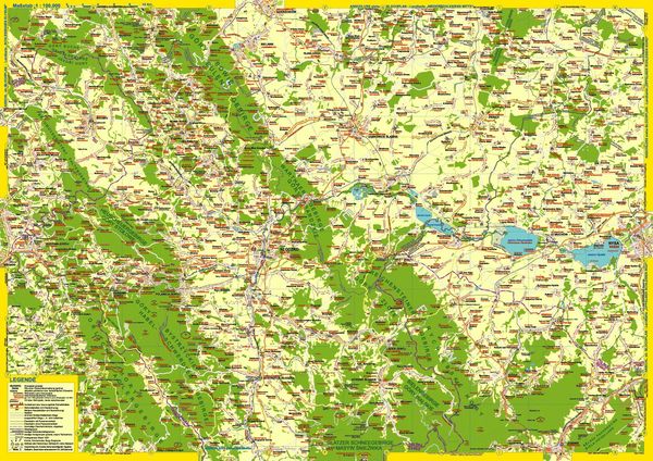 Landkarte Glatzer Land 1:100.000