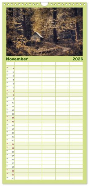 Produktbild: Familienplaner 2026 - Vom Zauber der Einsamkeit mit 5 Spalten (Wandkalender, 21 x 45 cm) CALVENDO