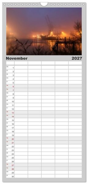 Produktbild: Familienplaner 2027 - Magic Nights Containerschiffe mit 5 Spalten (Wandkalender, 21 x 45 cm) CALVENDO