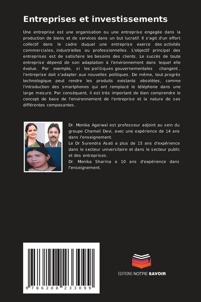 Produktbild: Entreprises et investissements
