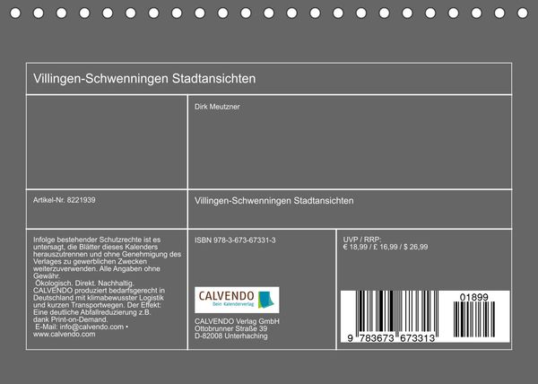 Produktbild: Villingen-Schwenningen Stadtansichten (Tischkalender 2022 DIN A5 quer)