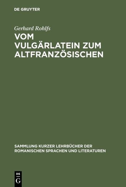 Produktbild: Vom Vulg&auml;rlatein zum Altfranz&ouml;sischen