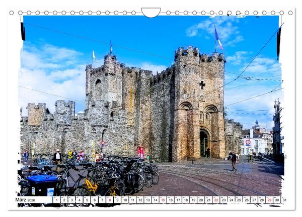 Produktbild: Spaziergang durch Gent (Wandkalender 2026 DIN A4 quer), CALVENDO Monatskalender