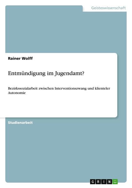 Produktbild: Entm&uuml;ndigung im Jugendamt?