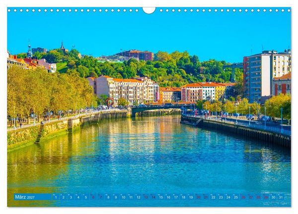 Produktbild: Buntes Bilbao (Wandkalender 2027 DIN A3 quer), CALVENDO Monatskalender
