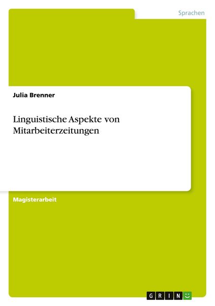 Produktbild: Linguistische Aspekte von Mitarbeiterzeitungen