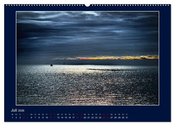 Produktbild: Wolken, Watt und Wellen. Fotografische Impressionen vom Jadebusen. (hochwertiger Premium Wandkalender 2026 DIN A2 quer), Kunstdruck in Hochglanz