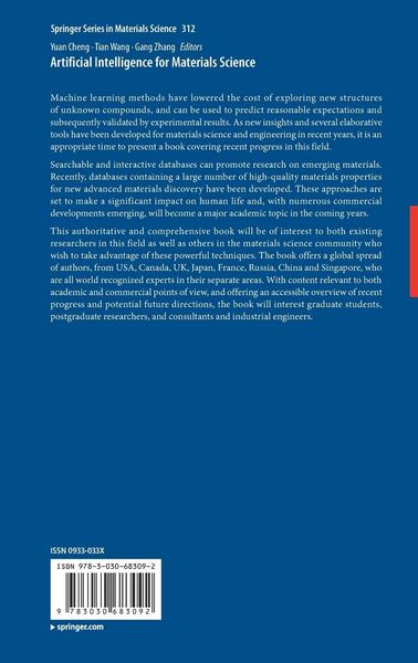 Produktbild: Artificial Intelligence for Materials Science
