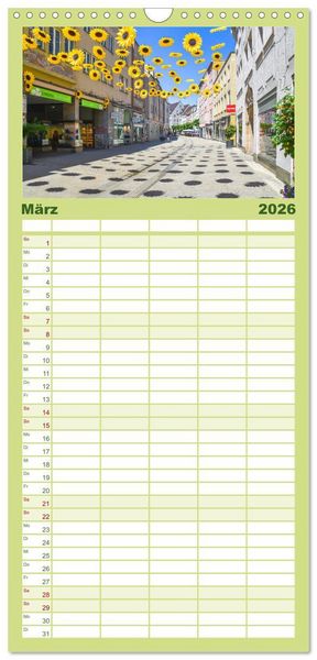 Produktbild: Familienplaner 2026 - Romantisches Augsburg mit 5 Spalten (Wandkalender, 21 x 45 cm) CALVENDO